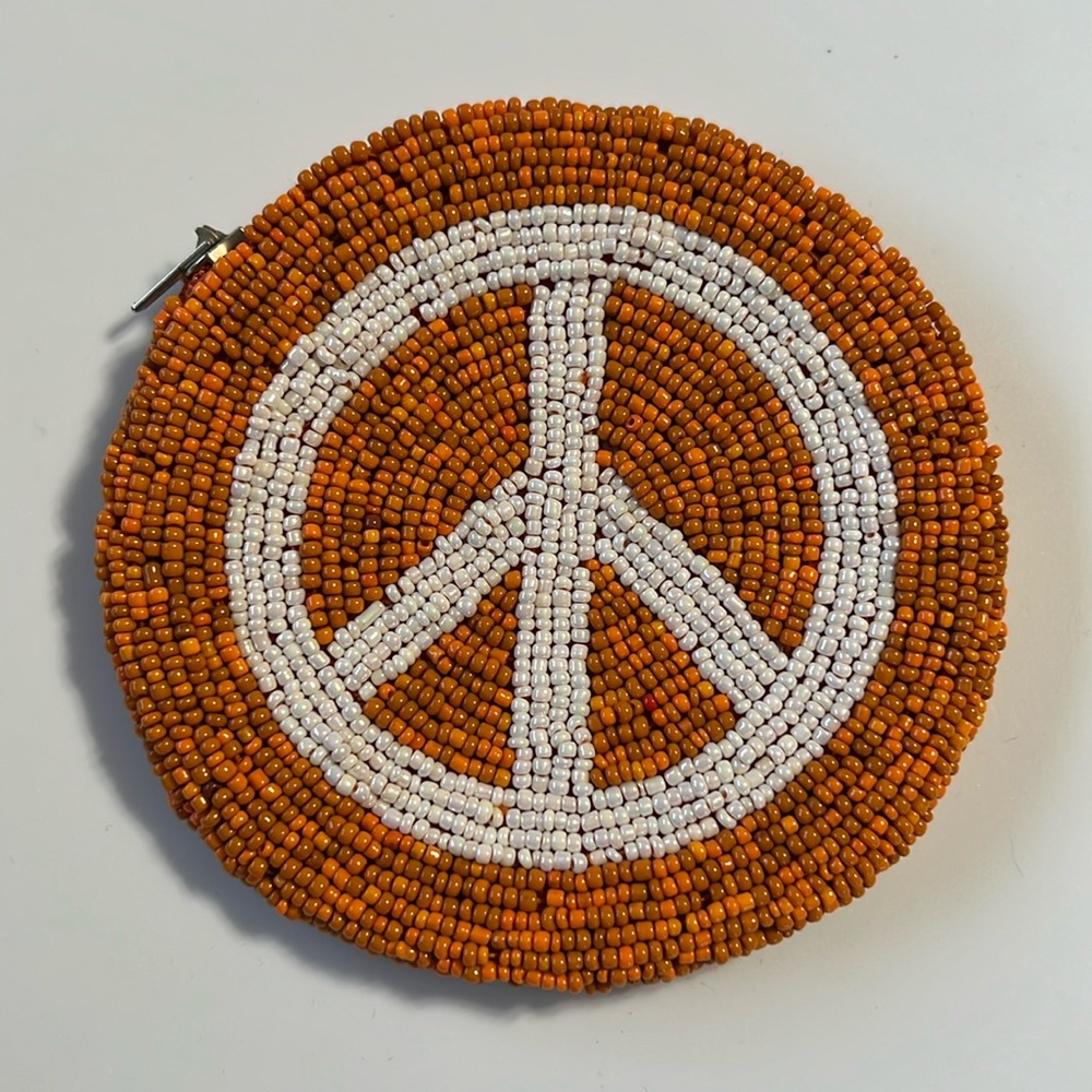 Beaded Peace Purse